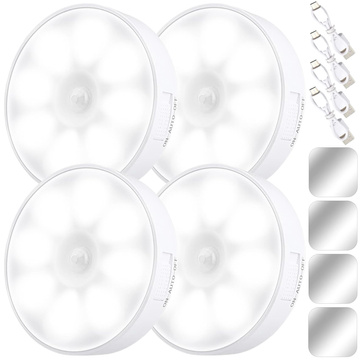 4x Alogy Lampka LED z czujnikiem ruchu Sensor Light Bezprzewodowa lampa nocna oświetlenie meblowe Światło zimne