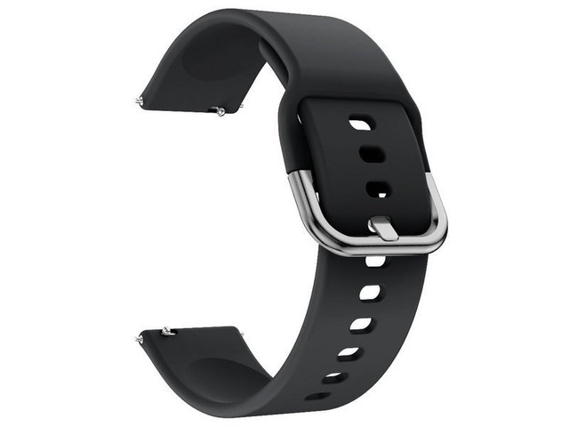 Alogy Gumowy Uniwersalny pasek sportowy soft band do smartwatcha 20mm Czarny