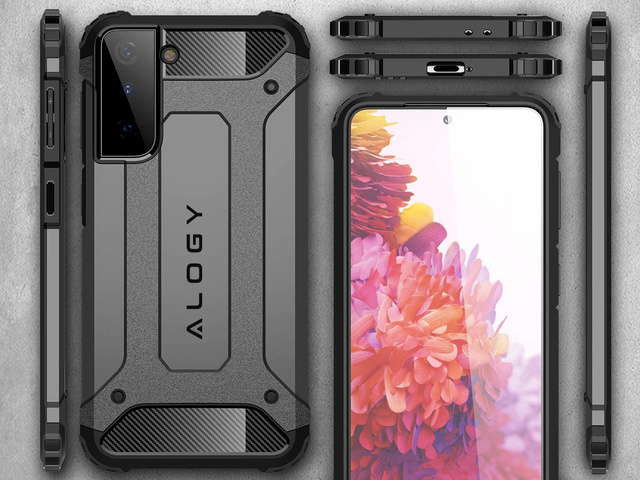 Alogy Etui na telefon Hard Armor do Samsung Galaxy S21 szare