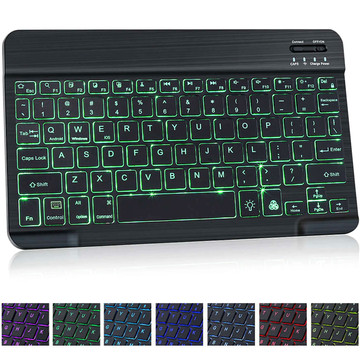 Alogy RGB LED Klawiatura Bezprzewodowa Bluetooth iOS/Android/Windows Czarna