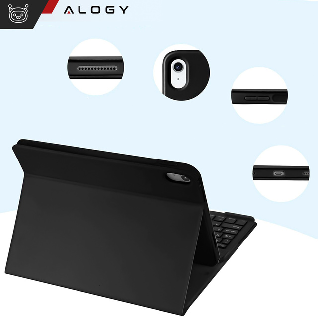Alogy Etui z klawiatura bezprzewodowa Keyboard Case z miejscem na rysik do Apple iPad 10.9 2022 Czarne
