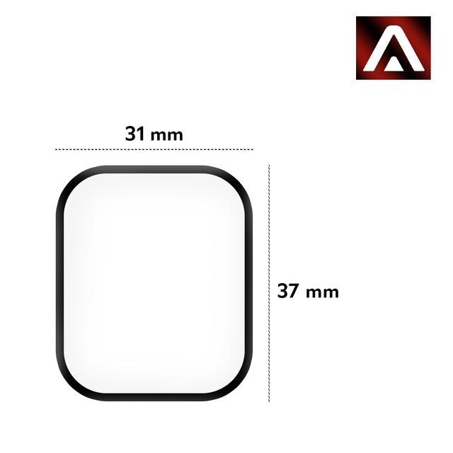 Alogy 2x Szkło na smartwatch elastyczne 3D do Apple Watch 7 41mm Black