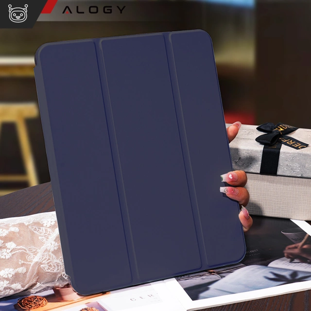 Etui do Apple iPad 10gen. 10.9" 2022 / A16 11gen. 11" 2025 obudowa na tablet Alogy Smart Case Pencil Holder Granatowe