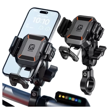 Uchwyt Motocyklowy Rowerowy na kierownicę KEWIG M33-C1 na telefon z systemem przeciwwstrząsowym na motor quada skuter Czarny