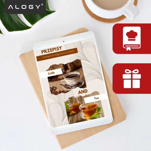 Alogy Kubek termiczny z uchwytem Thermal Mug otwierana pokrywka stalowy zimno i ciepło Czarny