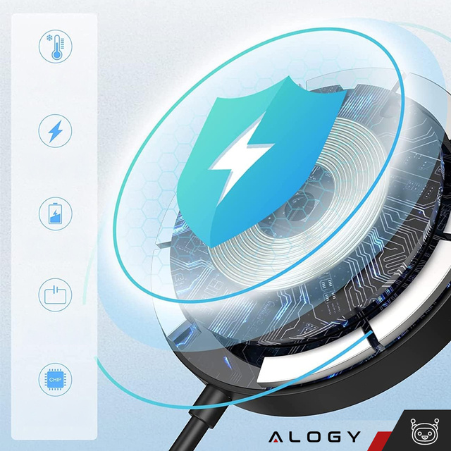 Alogy Ładowarka indukcyjna Qi do iPhone 12 magnetyczna USB-C Type C