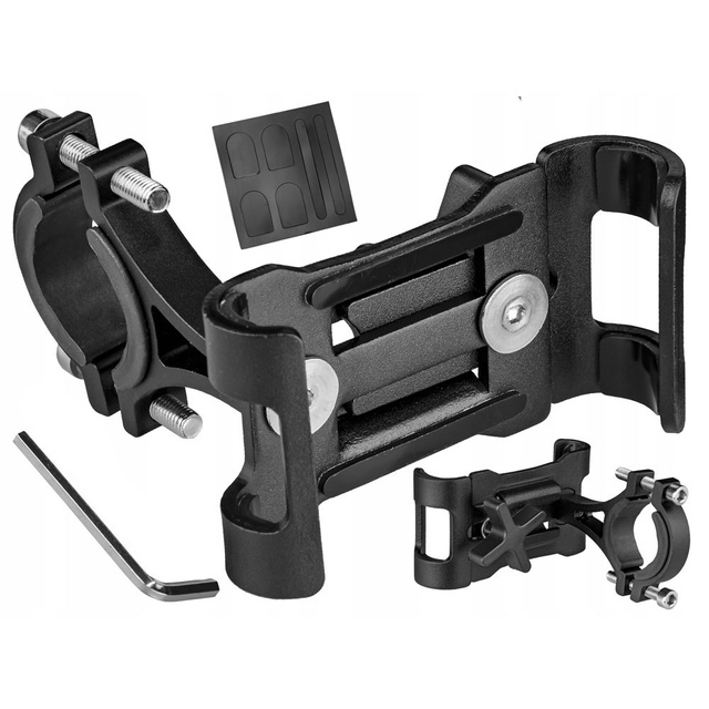 Alogy Uchwyt rowerowy Metal Bike Holder do telefonu na kierownicę do roweru motocykla hulajnogi Czarny