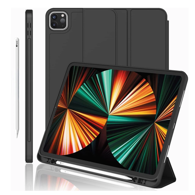 Etui ochronne Alogy Book Cover Pencil Case obudowa z miejscem na rysik do Apple iPad Air 7/6 2025/2024 11", iPad Air 5/4 2022/2020 10.9" Czarne