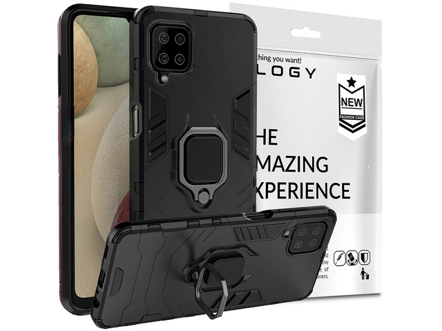 Alogy Etui na telefon Stand Ring Armor do Samsung Galaxy A12/ A12 5G/ M12 czarne
