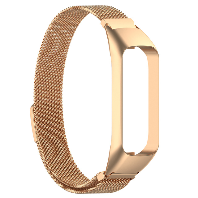 Alogy Bransoleta Milanese pasek stal nierdzewna do Samsung Galaxy Fit 2 SM-R220 Złota
