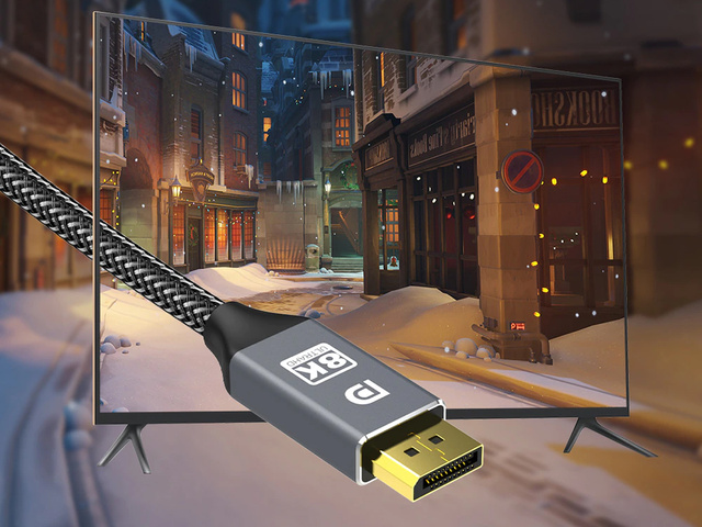 Alogy Kabel ze złączem 2x Display Port DP 1.4 8K 30AWG 1m
