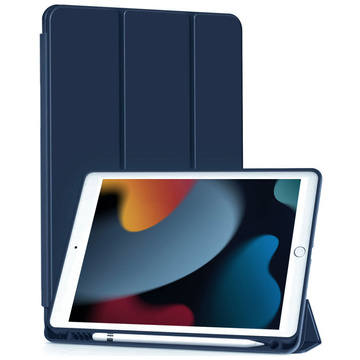 Alogy Etui na tablet Cheap Book Cover TPU + Pencil Space do Apple iPad 10.2 7/8/9Gen 2019/2020/2021 Granatowe