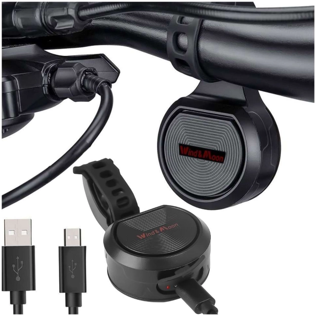 Alogy Dzwonek elektryczny + alarm rowerowy 2w1 Waterproof Electric Bell na rower wodoodporny czarny