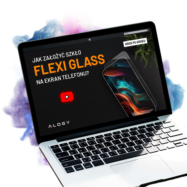 Alogy Szkło hybrydowe do Apple iPhone 15 Pro Max na ekran Flexi Glass 9H płaskie
