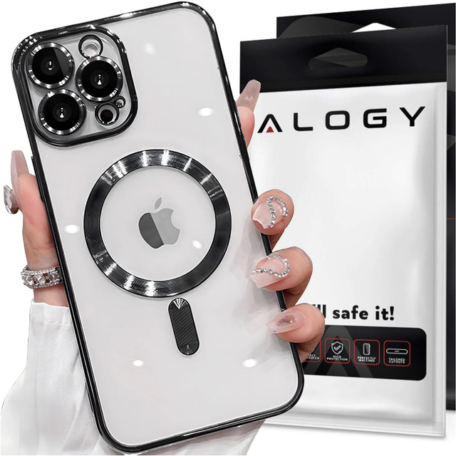 Alogy Etui do iPhone 15 Pro MagSafe Case Glamour Luxury Ring obudowa