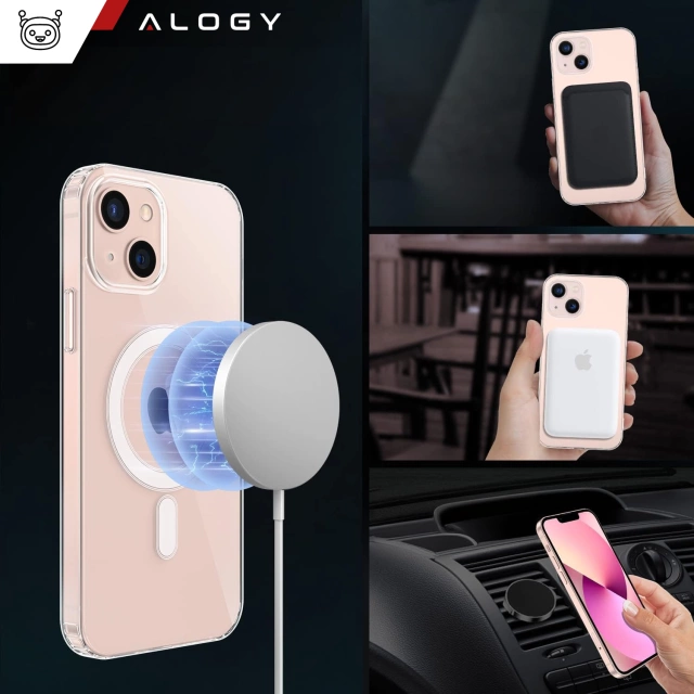 Alogy Etui do telefonu Ultra Slim do ładowarek Qi do iPhone 12/ 12 Pro 6.1 Przezroczyste