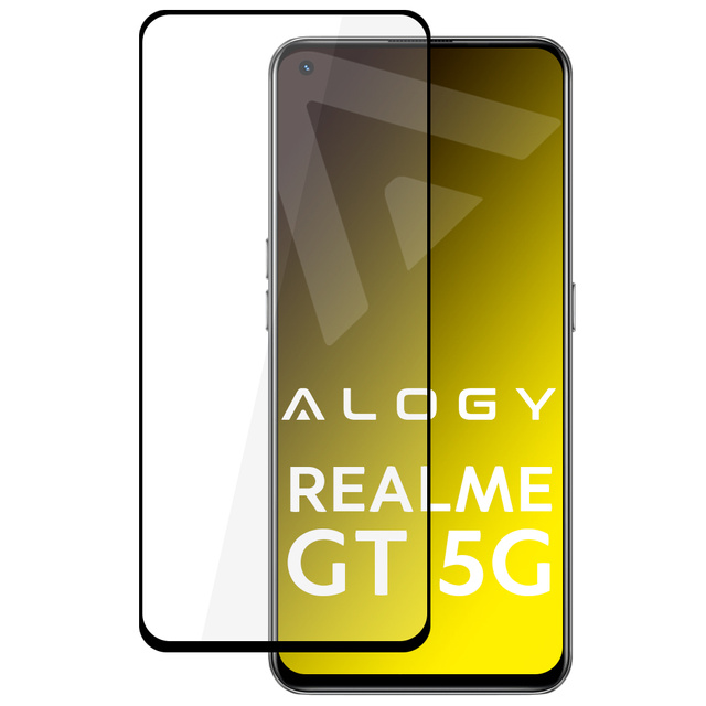 Alogy Szkło na ekran Full Glue case friendly do Realme GT 5G Czarne