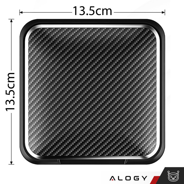 Alogy Carbon Car Holder Uchwyt samochodowy na kokpit deskę do auta podstawka na telefon do 6.8 cali GPS Czarny