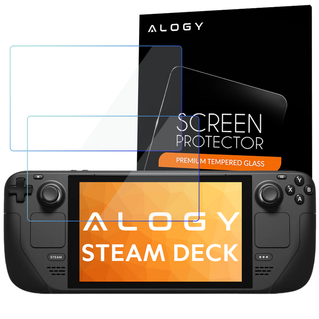 Alogy 2x Szkło hartowane 9H do konsoli ochrona na ekran do Steam Deck