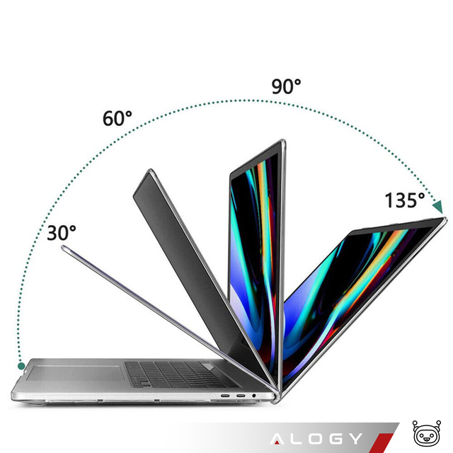 Alogy Hard Case Etui do Apple MacBook Air 13 2021 2020 M1 2019 2018 A2337 A2179 A1932 Przezroczyste