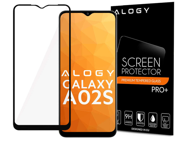 Alogy Szkło na ekran Full Glue case friendly do Samsung Galaxy A02s/ A03s 164mm Czarne
