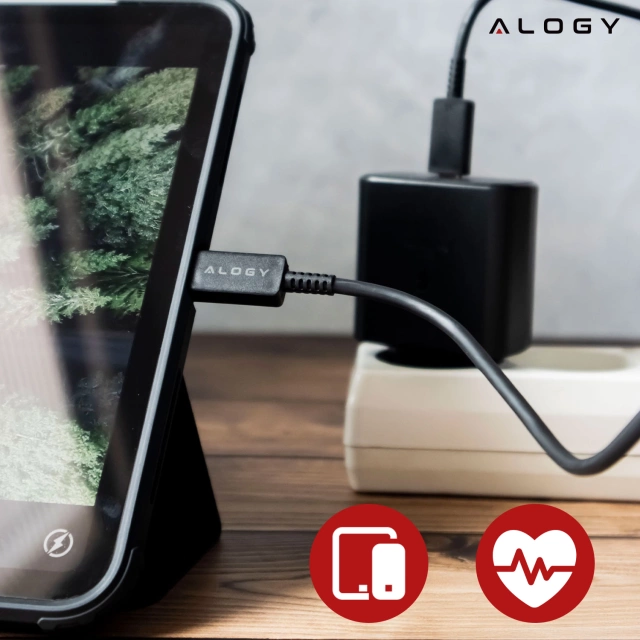 Alogy Ładowarka sieciowa USB-C typ C PD Premium szybka 45W 3A + Kabel Type-C 1M czarna