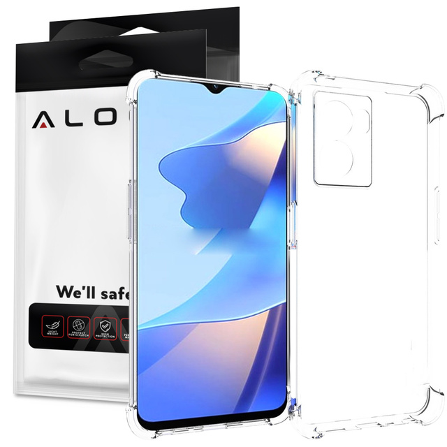 Alogy Etui pancerne na telefon ShockProof do Oppo A57 5G 2022 Przezroczyste
