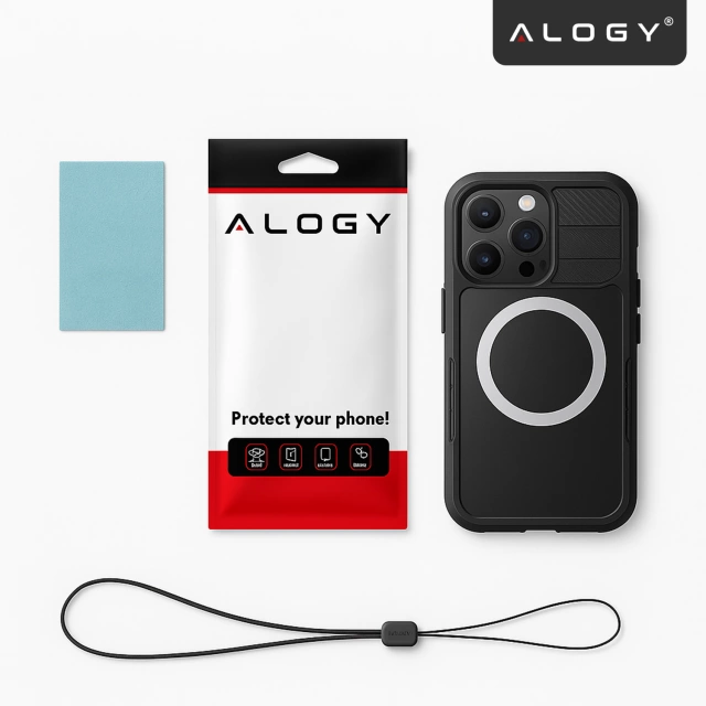 Etui Wodoodporne Alogy HydroArmor™ IP68 Case z przezroczystym tyłem Pancerna obudowa 360 do MagSafe do Apple iPhone 16 Pro Max