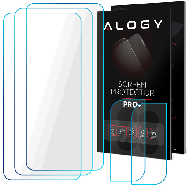 Alogy Glass Pack 3x Szkło hartowane na ekran 9h + 2x Szkło na obiektyw do Samsung Galaxy S22