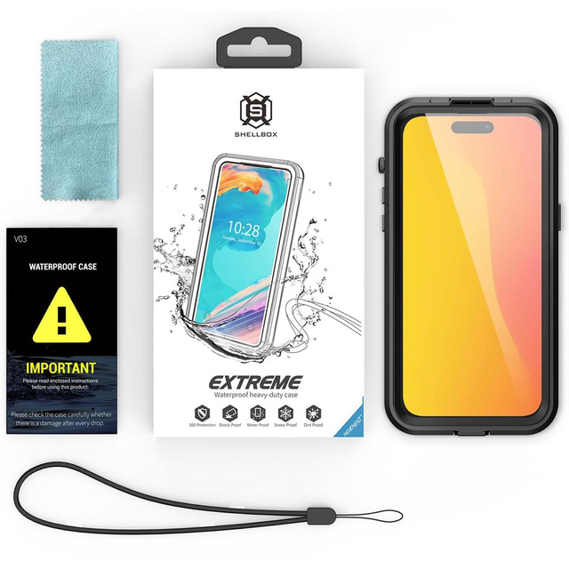 Etui do Samsung Galaxy S24 pancerne obudowa + folia na ekran hydrożelowa Case 360 Defense Pro Alogy czarne