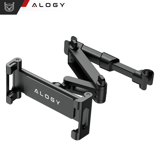 Alogy Uchwyt samochodowy na zagłówek auta samochodu na telefon tablet nintendo 4-11 cal Czarny