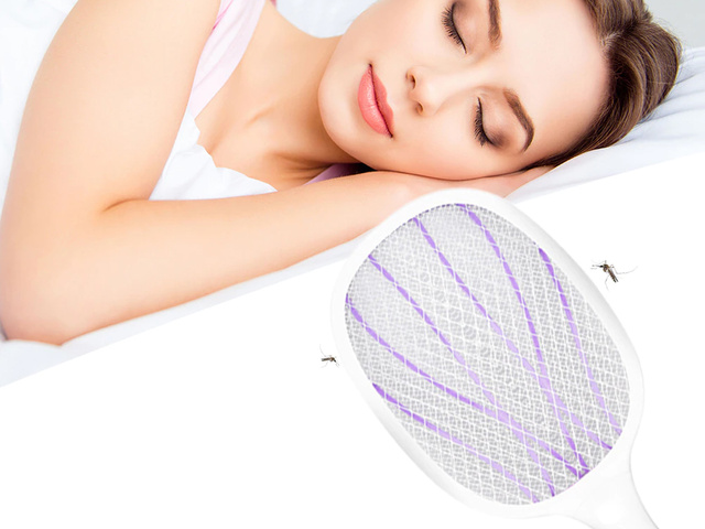 Alogy Lampa owadobójcza 6 LED UV przenośna łapka na owady insekty Biała