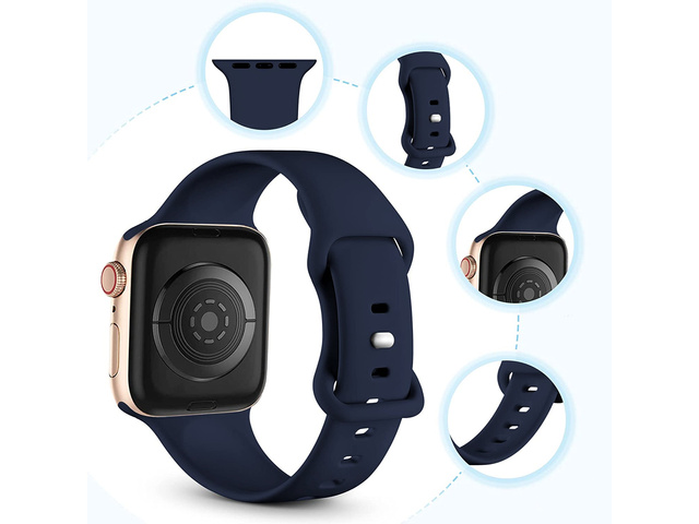 Alogy Sportowy pasek do smartwatcha gumowy do Apple Watch 42/44/45/49mm Granatowy