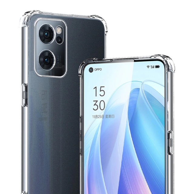 Alogy Etui na telefon silikonowe pancerne ShockProof do Oppo Reno7 5G Global Przezroczyste