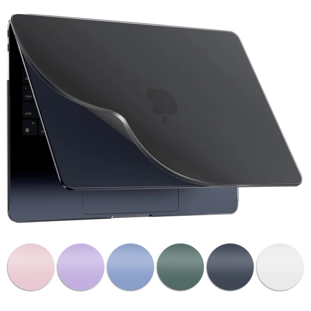 Etui do Apple Macbook Air 13 13.3" - 2018-2021 (M1 A2337/A2179/A1932) Alogy AirGuard™ Elastyczna obudowa Matowa Czerń