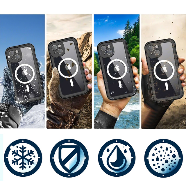 Etui do Samsung Galaxy S24 pancerne obudowa + folia na ekran hydrożelowa Case 360 Defense Pro Alogy czarne