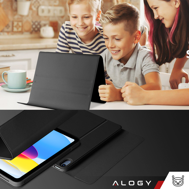 Alogy Etui z klawiatura bezprzewodowa Keyboard Case z miejscem na rysik do Apple iPad 10.9 2022 Czarne