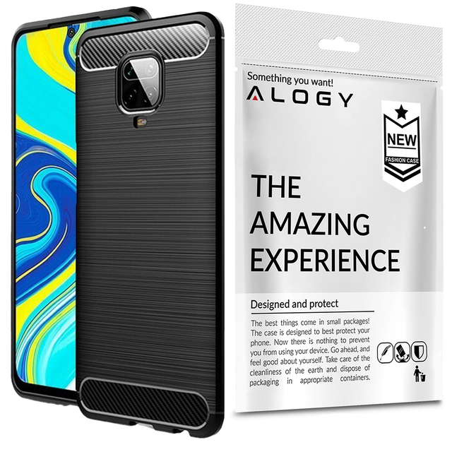 Alogy Etui na telefon Rugged Armor do Xiaomi Redmi Note 9S/ Pro/ Max czarne