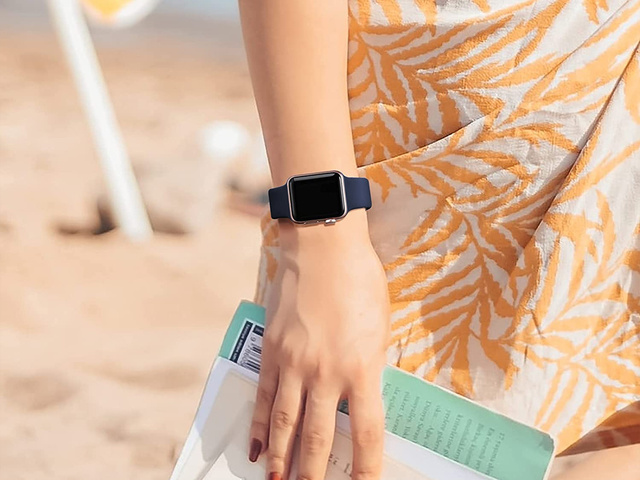 Alogy Sportowy gumowy pasek do smartwatcha do Apple Watch 38/40/41mm Granatowy