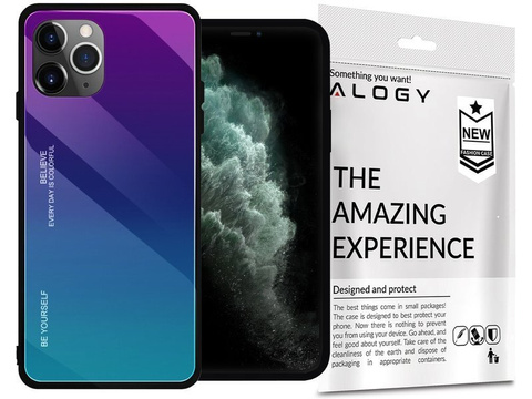 Etui na telefon Alogy Aurora do iPhone 11 Pro Max fioletowo-niebieskie 03