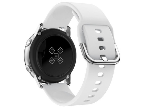Alogy Gumowy Uniwersalny pasek sportowy soft band do smartwatcha 20mm Biały