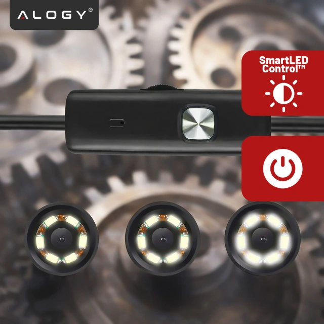 Alogy Hard Wire Kamera inspekcyjna endoskopowa micro USB + USB-C + USB Full HD 5m 8mm Endoskop