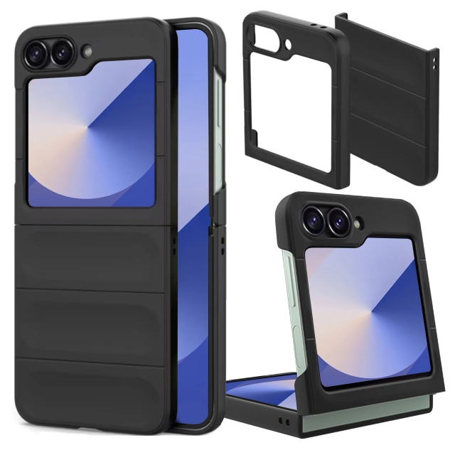 Etui ochronne na telefon Magic Shield obudowa plecki case do Samsung Galaxy Z Flip 6 Czarne