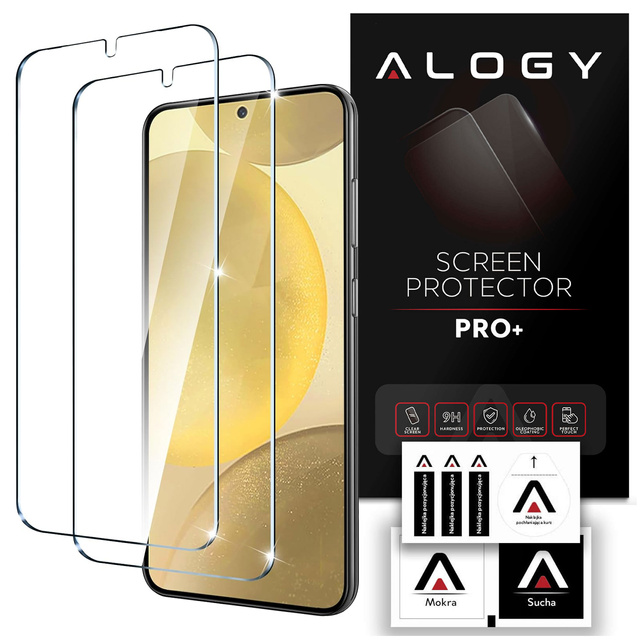 Alogy Screen Protector Pro+ 9H 2x Szkło hartowane do Samsung Galaxy S24+ Plus na ekran [2szt.]