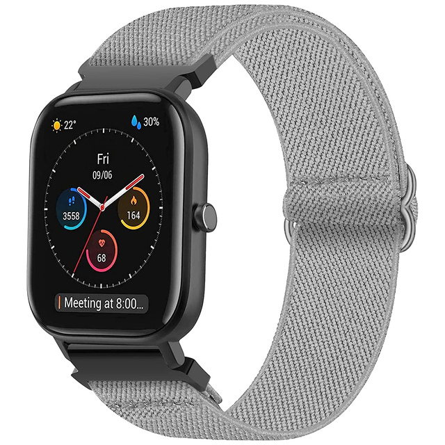 Alogy Nylon opaska do zegarka Smartwatcha Pasek elastyczny Uniwersalny nylonowy 22mm Szary