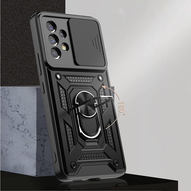 Alogy Camshield Stand Ring Etui na telefon z osłonką na aparat do Samsung Galaxy A73 / A73 5G