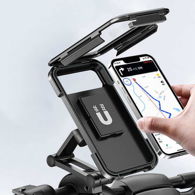 Alogy Uchwyt na rower wodoszczelny Waterproof Bicycle Phone Holder na kierownicę do telefonu Czarny