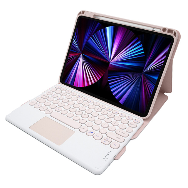Alogy Etui na tablet magnetyczne Smart Pencil Case klawiatura Bluetooth do Apple iPad Pro 11 2021 Różowe