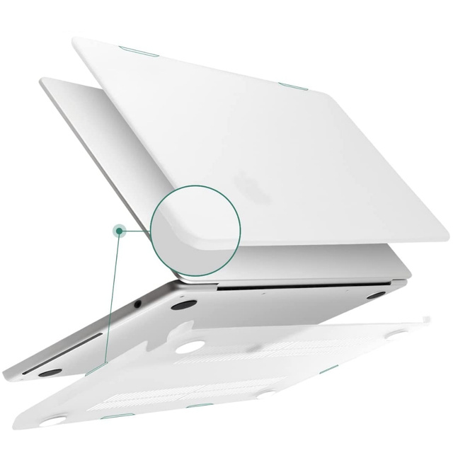 Alogy Etui Hard Case do Apple Macbook Air 13 2022 M2 Matowy Biały