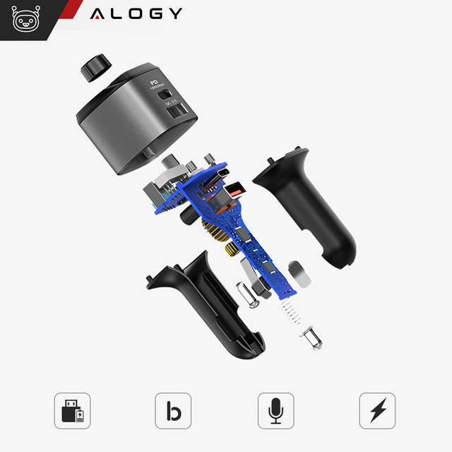 Alogy Transmiter samochodowy Bluetooth odtwarzacz MP3 nadajnik FM